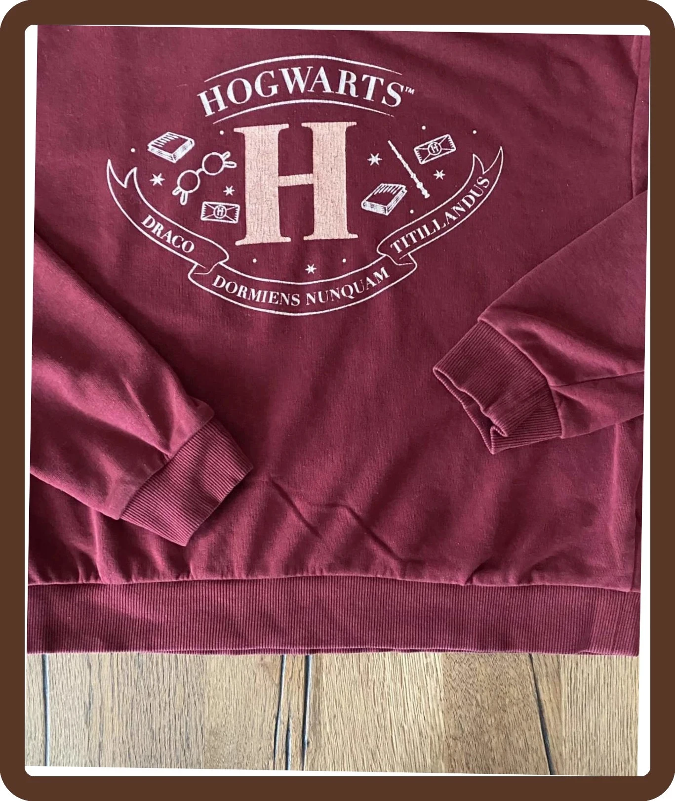 Moletom com capuz marrom 12/14 anos Harry Potter Hogwarts - excelente estado – photo 4
